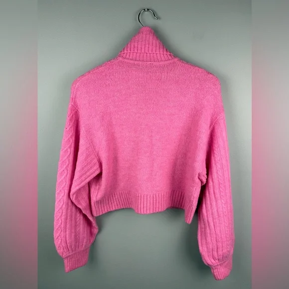 H&M Vibrant Pink Turtleneck Sweater - Picture 2 of 4